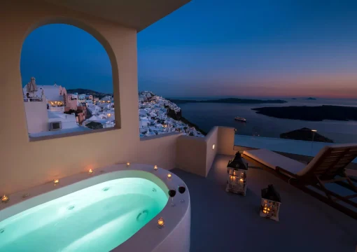 Honeymoon Suite Caldera View with Outdoor Hot Tub No 5