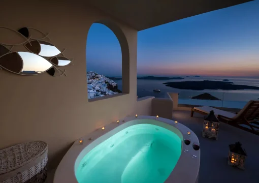 Honeymoon Suite Caldera View with Outdoor Hot Tub No 5